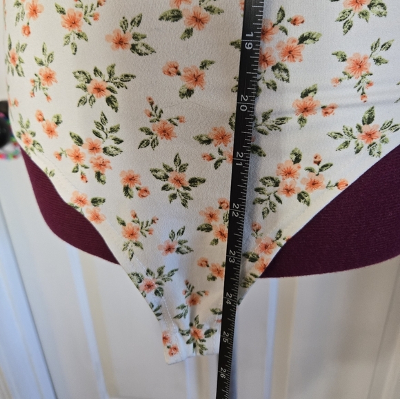 Windsor White & Orange Small Floral Strappy Bodysuit - Picture 9 of 10